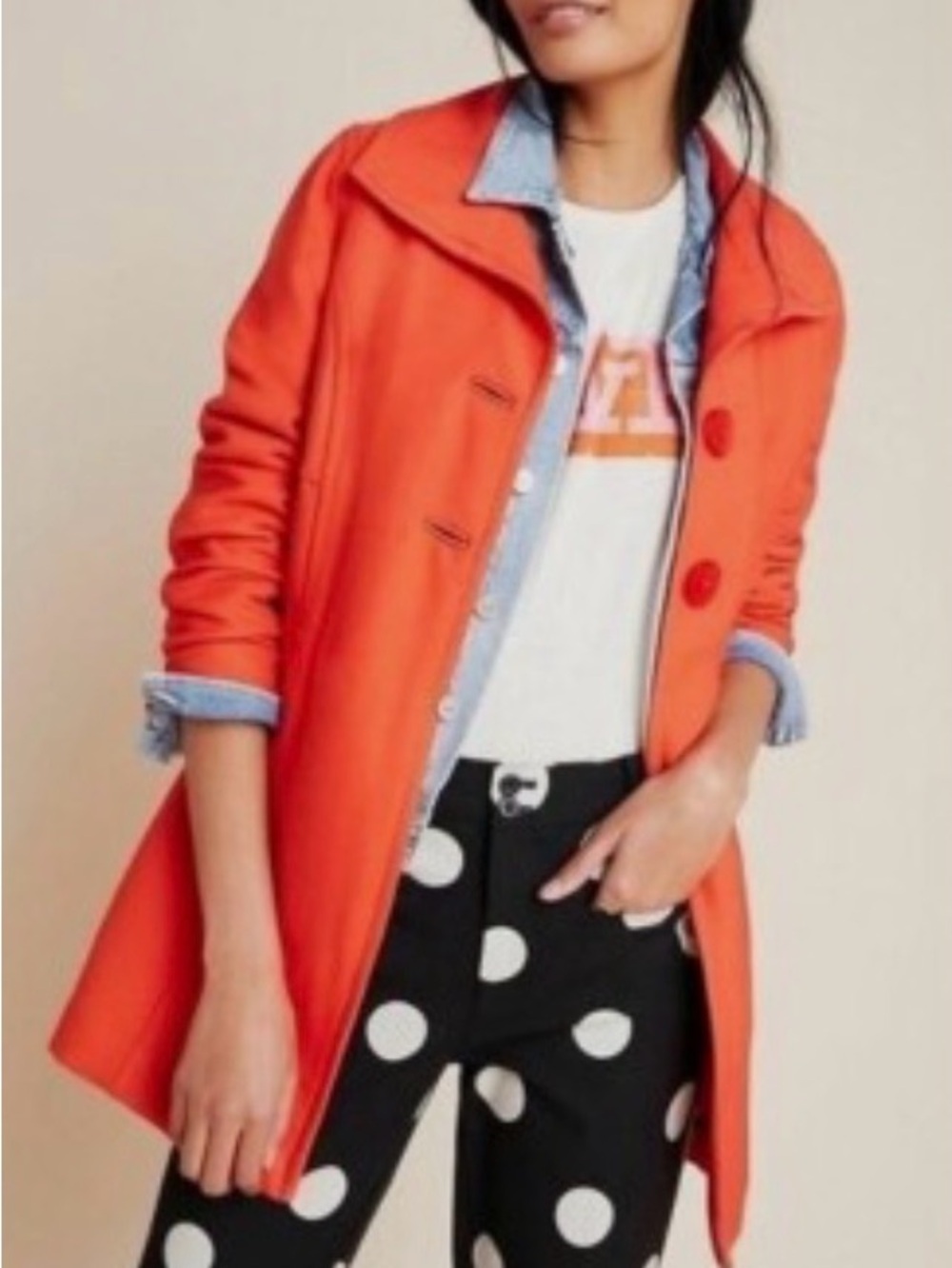 NWT Anthropologie Wessley Pleated Peacoat | Size Medium